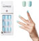 KISS imPRESS Press-On Manicure, Rain Check, Short Length Square, with PureFit Technology, Includes Prep Pad, Mini File, Cuticle Stick, and 30 Fake Nails