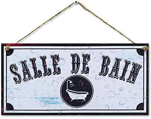 Carispib Badezimmer | Dekoschilder für das Haus, 15 x 30 cm