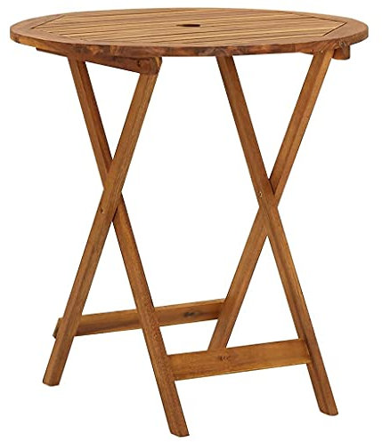 KTHLBRH (Blitzlie ferung) Garten Holz Esstisch, Gartenmöbel, Balkontisch, Gartentische, Außenterrassentisch, Klappbares Design Klappbarer Gartentisch 70 cm Massivholz Akazie