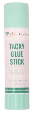 Craftelier - Tacky Glue Stick | Barra de Pegamento Multiusos Extrafuerte para Proyectos de Scrapbooking y otras Manualidades | No tóxico | Secado Transparente, Flexible y Resistente - Cantidad 21 gr