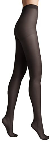 Conte elegant matte Damenstrumpfhose mit Seideneffekt - NUANCE 40 DEN - verstärkte Feinstrumpfhose Damen Strumpfhose extrem elastisch - Farbe Schwarz Größe 2