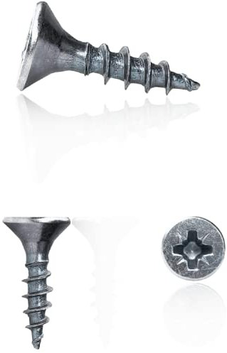 M4 Wood Screws Zinc Plated Long 0.5 inch (0.16 x 0.59) 4.0 x 15mm Box of 100pcs