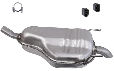 BESTPRICE Auspuff Schalldämpfer Set 1x Endschalldämpfer, mit Montagematerial Kompatibel mit OPEL ZAFIRA/ZAFIRA FAMILY B (A05), ZAFIRA B Kasten/(A05)