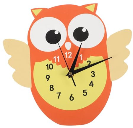 Garneck Cartoon Eulen Wanduhr Stumm Zum Aufhängen Für Kinderzimmer Schlafzimmer Wohnzimmer Nordisches Design Modern Kreativ Elegant Uhrwerk Präzise Zeitmessung Ohne Ticken Dekorative