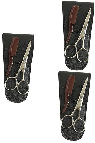 FRCOLOR 3 Sätze Augenbrauenschere Augenbrauenhaarschere Pflegeschere Kamm Zur Augenbrauenpflege Nasenhaarschere Schere Zum Schneiden Von Augenbrauen Bartschere Augenbrauen Trimmen