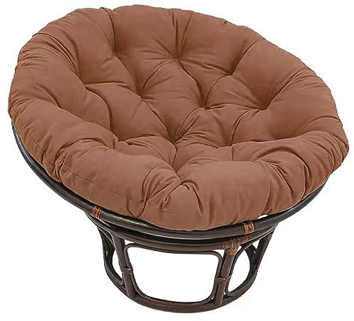 Indoor Outdoor Rundes Sitzkissen für Hängesessel Schaukel Papasansessel Dekokissen Braun 80 x 80 cm