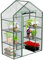 Plonos Serra per pomodori da giardino, stabile, 195 x 140 x 70 cm, scaffale da giardino, balcone, verde, trasparente