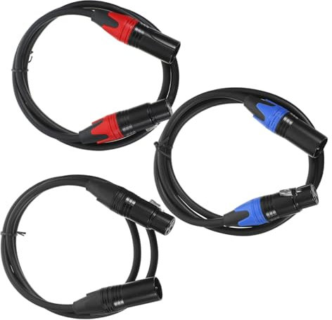 VICASKY 3stücke Mikrofonkabel Stecker Buchse Kurze Kabel Aus Pvc Und Kupfer Für Lautsprecher Und Studioanwendungen Symmetrisches Mikrofonkabel