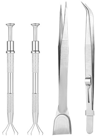 4pcs Sprinkles Tools for Cake Decorating, Cake Decorating Tools Includes Claw Sprinkle Pen Pearl Grabber & Cake Tweezers with Shovel Head Sprinkle Spoon for Cookie Cupcake Decoration