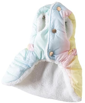 LOVIVER Hunde Winterkleidung, Jacke für Kaltes Wetter, Traktionsringe, Süßer Warmer Hundemantel, Hundebekleidung, Kleidung für Picknick, Reisen, Spazierengehe, S