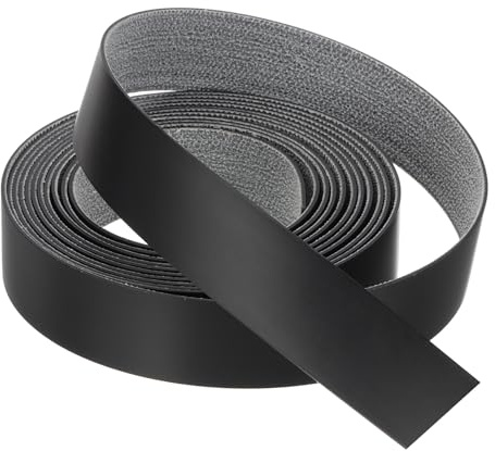 sourcing map Cinta de borde negro de 10 pies x 7/8 pulgadas, cinta de chapa prepegada flexible de madera contrachapada con adhesivo termofusible para restauración de muebles