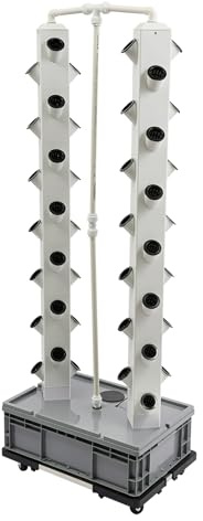 MELAQULY Hydroponics Anbauset, 80x20x165cm Hydroponik Wachsender Turm, 56-Plant Hydroponic Outdoor Indoor Vertical Garden Smart Garden Kit