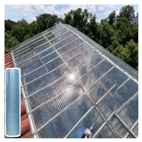 Feuilles de Fibre Verre Serres, Plaque de Toiture Plastique Panneaux Toiture Pergola UV Pluie pour Serres, Jardin, Cabanes, Faciles Découper(1x6m/3.28x19.68ft)