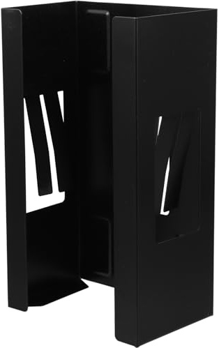 Gadpiparty Magnetic Glove Dispenser Tissue Box Holder Wall-Mountable Black Magnetic Box for Disposable Gloves and Paper Towels for Organized Storage