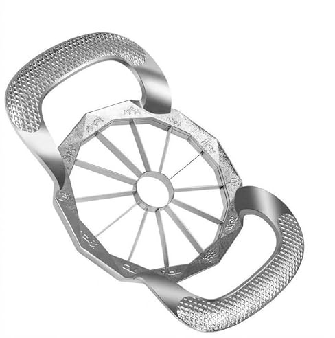 Apple Corer and Slicer, 12 Stainless Steel Blades Apple Cutter for Up to 4 Inch Apples, Heavy-Duty Fruit Slicer with Non-Slip Handle