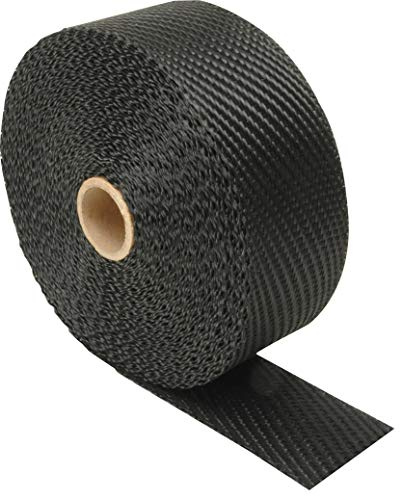 Design Engineering 10004 Auspuff-Wärmedämmung mit LR-Technologie, schwarz, 2 x 25' | Schwarz | widersteht 982 °C direkter / 1,371 °C intermittierender Hitze | hergestellt in den USA