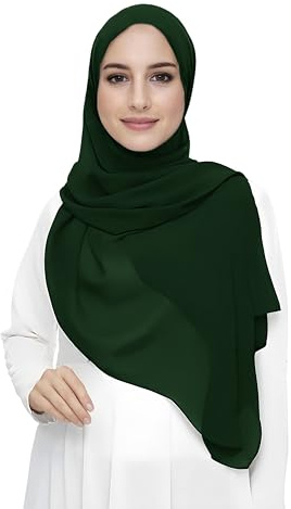Lina & Lily Damen Muslim Premium Chiffon Hijab Kopftuch Schal aus Leicht Stoff