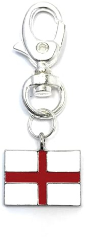 Libby's Market Place England Flag St George's Cross English Flag Keyring with Organza Gift Bag