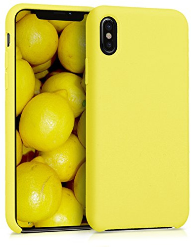 kwmobile Housse Compatible avec Apple iPhone X Coque - Housse de téléphone Protection Souple en TPU Silicone - Jaune