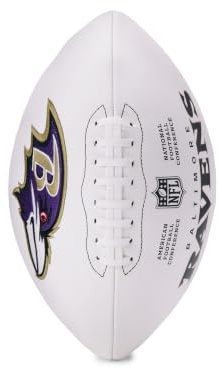 WILSON NFL Live Signature Autograph Football - Official Size, Baltimore Ravens