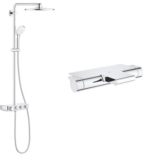 GROHE Euphoria Smartcontrol 310 Duo - Duschsystem mit Thermostatbatterie & Grohtherm 2000 - Thermostat- Wannenbatterie