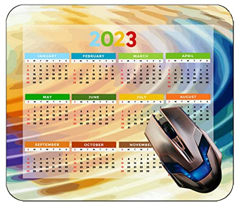 Spelmusmatta 2023 års kalender med semester, Calla Flower Bloom Gaming musmatta
