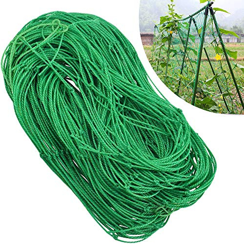 Ranknetz Premium, Hillylolly Pflanzennetz Rolle, Rankhilfe Netz, Gartennetz Grobmaschig, Rankhilfen für Kletterpflanzen, Maschenweite, Ranknetz Gewaechshaus Rankhilfe für Gurken, Tomaten(3m*5m)