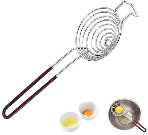 Separador de Huevos,Separador de Yemas de Huevo de Acero Inoxidable,Separador de Clara de Huevo para Utensilios de Cocina Herramienta Hornear