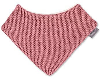 Sterntaler Unisex Baby Dreieckstuch aus Strick, Rückseite Microfleece, Rosa, 2