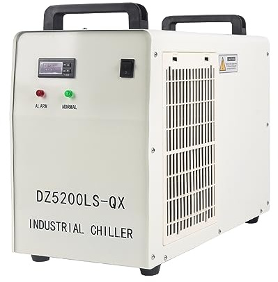 LCyindu Water Chiller 6L Industrial Chiller Thermolysis Type Water Chiller 1700W/°C Current Recirculating Chiller 4.23gpm 4.5-7A For 40W 60W 80W 130W 150W CO2 Laser Engraving Machine Cooling Machine 1
