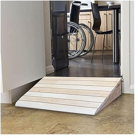 Rampen 18cm Hoch Schwellenrampen Aus Holz für Türschwellen, Tragbar Anti-Rutsch Bordsteinkante für Haustiere/Kinder/ältere Menschen/Behinderte, Belastung - 270kg ( Size : 80x45x18cm/31.5x17.7x7in )