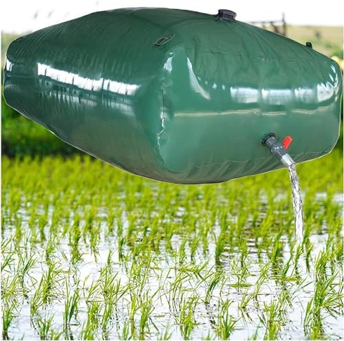 Faltbarer Wasserkanister 200L-6000L Blase des Wasserspeicherbehälters, Faltbarer Behälter für Blasentanks für Wohnmobil Wohnmobil Landwirtschaft Bewässerung, Grün(Size:1000 L/264 gallon/1.5x1x0.7 m)
