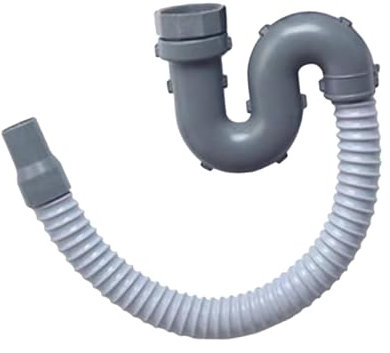 perfk Tuyau de vidange d'évier Tube d'égout, robuste, facile à installer, tuyau de drainage extensible, ensemble de vidange d'évier pour éviers, c