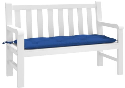LAPOOH Gartenbank-Auflage Blau 120x50x7 cm Oxford-Gewebe, Terrassenmöbel, Wetterfeste Bank, Outdoor Bank, Parkbank, Garten Banken, Deko Bank, Gartenmöbel - 361593