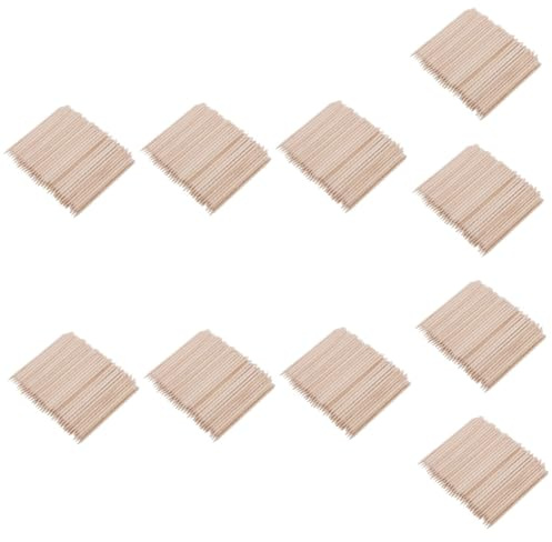 Healeved 1000piezas Palitos De Madera Naranja Para Uñas Empujadores De Cutículas y Quita Esmalte Herramientas De Manicura Multifuncionales