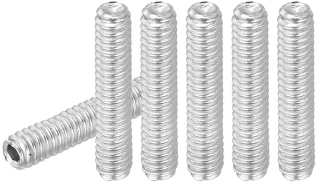 PATIKIL 30 Stück Madenschraube M2 x 10mm, 304 Edelstahl Madenschrauben Set für Türklinken Halterung Möbel Lampen Wasserhahn Reparaturen, Silber Innensechskant Gewindestifte Schrauben Set