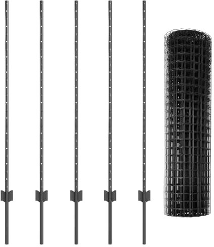 vidaXL Euro Staket med Stöd 10 x 1,2 m PVC-belagda stål Grå Mesh