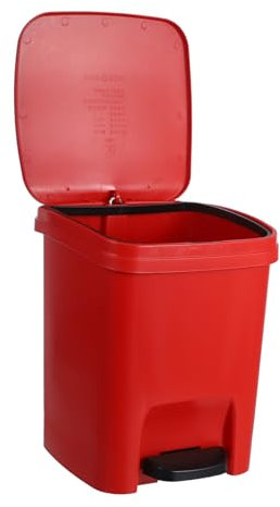 MAGICLULU Pattumiera in Plastica Con Pedale, Cestino Rettangolare Da 10 Litri, Contenitore Per Rifiuti Con Coperchio Ribaltabile, Per Bagno, Cucina, Ufficio, Hotel, Casa, Dormitorio,