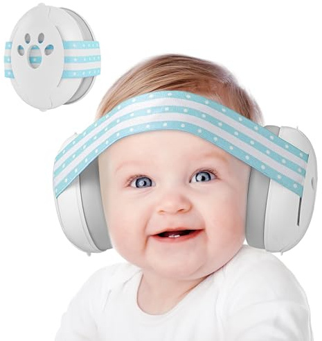 Yoofoss Casque Anti Bruit Bébé pour la Protection Auditive : Protection contre le Bruit pour Nouveaux - Nés et Bébés - Écouteurs Antibruit pour le Sommeil et les Déplacements - Certifiés CE et ANSI