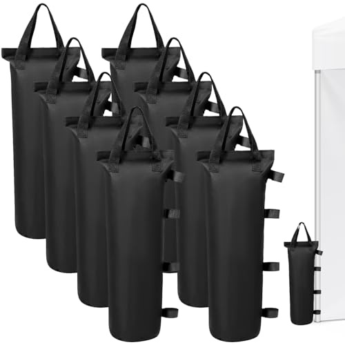 QWORK® 8 Piezas Pesos de pabellón, 51x21cm 800D Oxford Sacos de Peso de Tejido, para pabellones de Camping, Tiendas de campaña Plegables