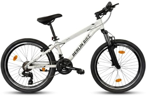 Mountainbike MTB1: 24 Zoll Mountainbike Fahrrad Aluminiumrahmen mit Gabelfederung Luftfederung Lockout 21 Gang Shimano