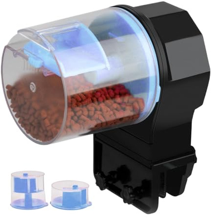 Hozaenwa Automatischer Fischfütterer - Batteriebetriebener Zeitschalter | Automatischer Fischfütterer | Für Aquarium Urlaub Zuhause Haustierhandlung Betta Schildkröte