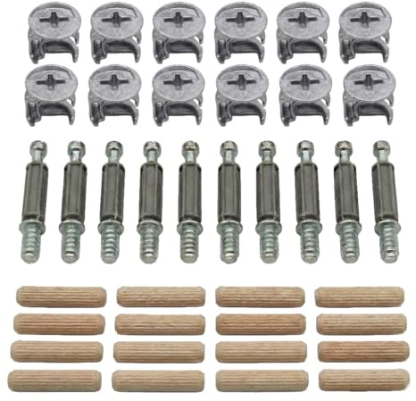 Reparatur- & Ersatzteil-Set passend für IKEA PAX – Schraubdübel, Exzentermutter, Holzdübel