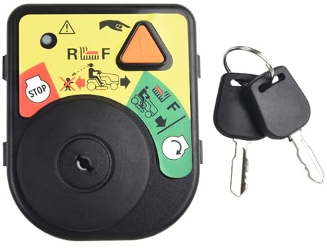 Lawnoval Interrupteur d'allumage et clé pour tondeuse autoportée Cadet, compatible avec 925-06119, 725-04227, 725-04230, 2030-016, 2030-018