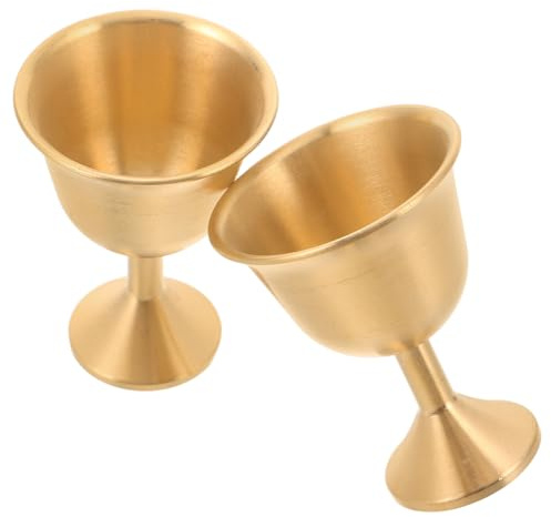 FIXOSHEE Coupes en Laiton Résistantes Lot de 2 Calices pour Communion et Présentations sur Autel