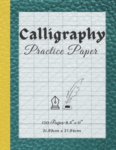Calligraphy Practice Paper: Hand Lettering Workbook for Artist and Beginners ,Slant Angle Lined Guide Paper .120 Sheet Pages