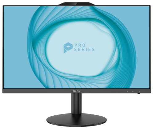 MSI PRO AP242 12M-025EU - Ordenador de sobremesa All In One 24” IPS LED, CPU i5-12400, Chipset H610, DDR4 16GB, 256GB, Windows 11 Home, color negro