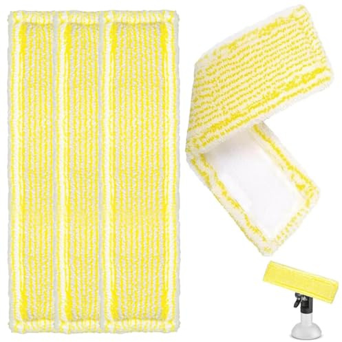 Mikrofaser Wischbezug Fenstersauger, 4 Stück Fenstersauger Ersatzpads, Mikrofaser Wischbezüg, Fensterreiniger Ersatzteile, Wiederverwendet Werden, passend für Kärcher WV2 WV5 WV6 Plus Premium