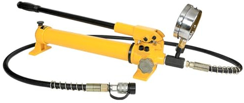 Bärbar hydraulisk handpump, högt tryck 6860 PSI med mätare, 900 cc kapacitet för hydrauliska verktyg och underhåll av utrustning