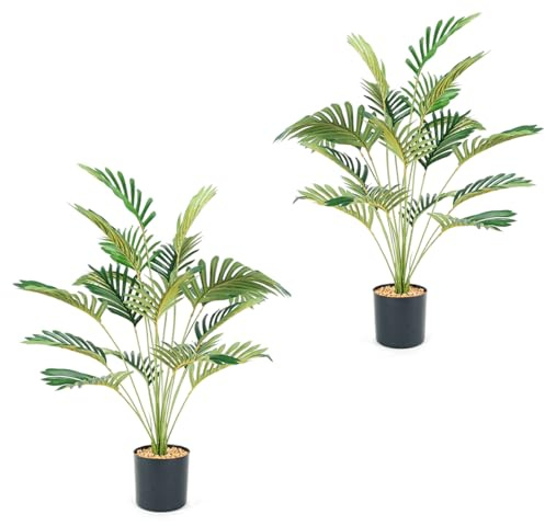 28 2 Pack Artificial Palm Tree with Pot